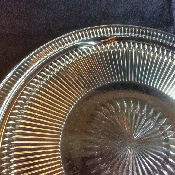 Glass Round Serving Platter with Legs Vtg Cake Stand Elegant Dessert Display - Picture 2 of 5